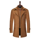 Новое зимнее шерстяное пальто, приталенные куртки, модная верхняя одежда, Теплая мужская повседневная куртка, пальто, размера плюс, M-XXXL