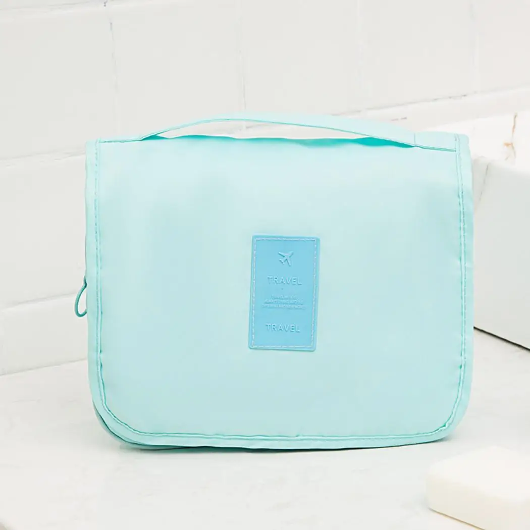 Foldable Storage Bag with Hook Cosmetic Casual Bathroom Travelling Travel Square Solid Print | Дом и сад