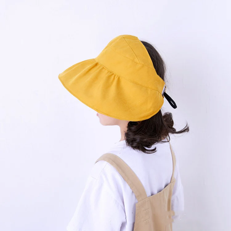 

Double-sided New Summer Baby Girls Sun Hats Kids Beach Sunscreen Hat Large Brim Children's Foldable Caps Outdoor Casquette