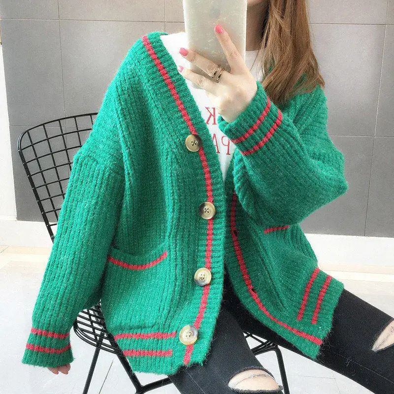 New Fashion Spring 2018 Women Sweaters Cardigans Casual Warm Long Design Female Knitted Sweater Coat Cardigan Lady |