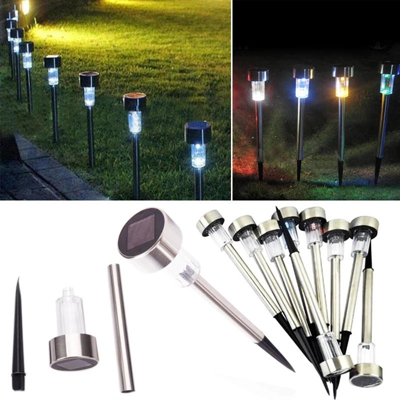 На Солнечных батаресветодиодный led цвет сад внешний дворик свет газон пейзаж