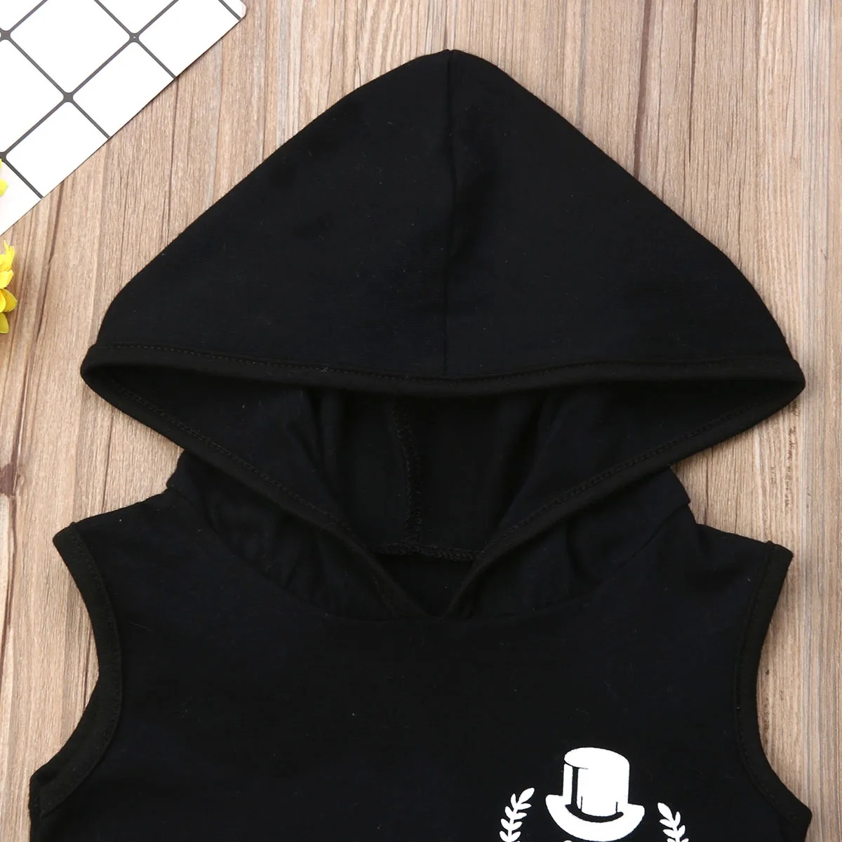 2019 Canis Summer 2PCS Toddler Kids Baby Boy Sleeveless Hooded Clothes T-shirt Tops+Camo Pants Outfits Fashion Set |