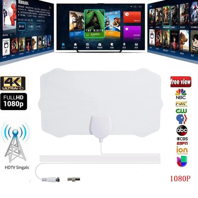 200 миль диапазон антенны ТВ цифровой HD Skywire 4K Крытый 1080P | Электроника