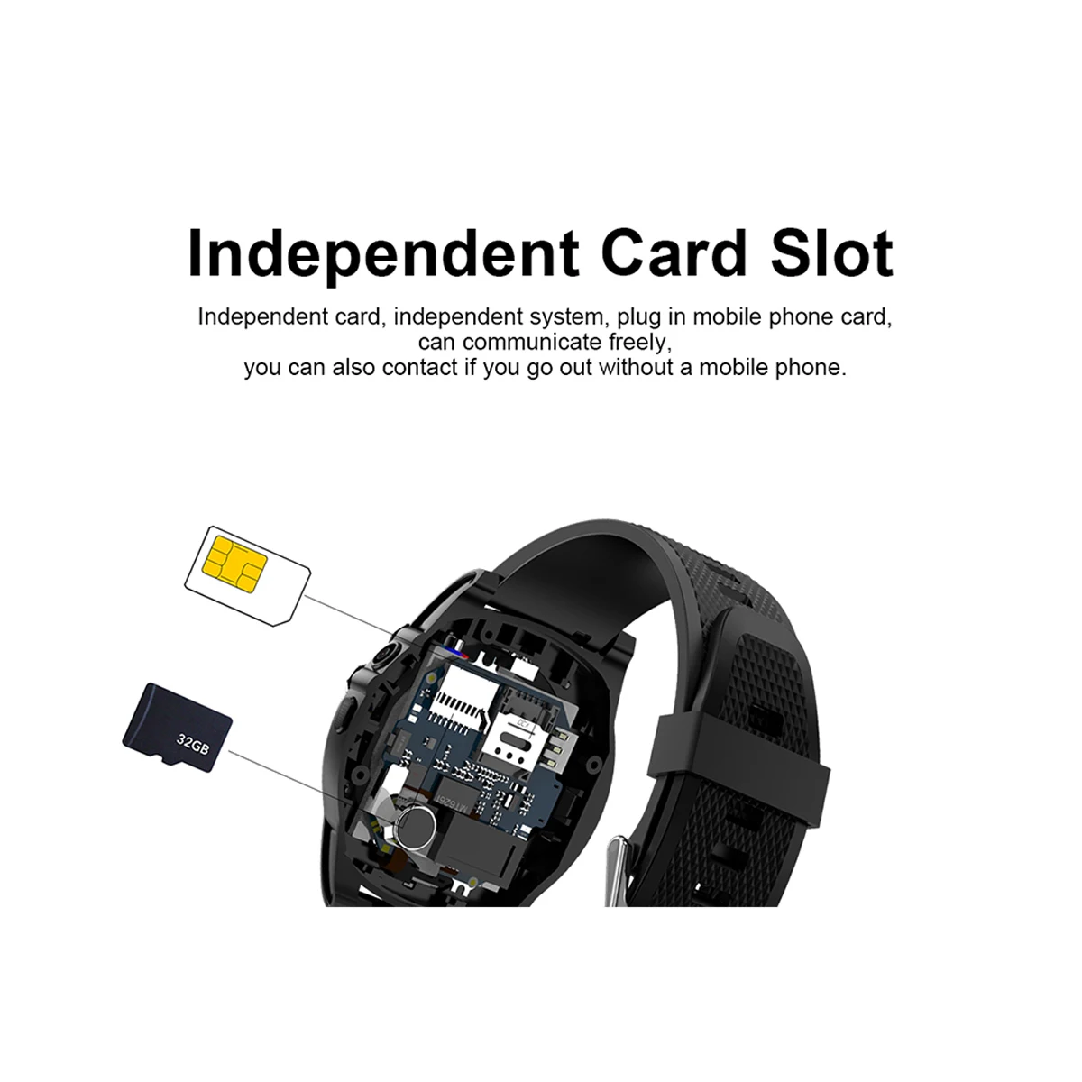 Мужские Смарт-часы LYNWO R18 с поддержкой SIM-карты и TF-картой | Электроника