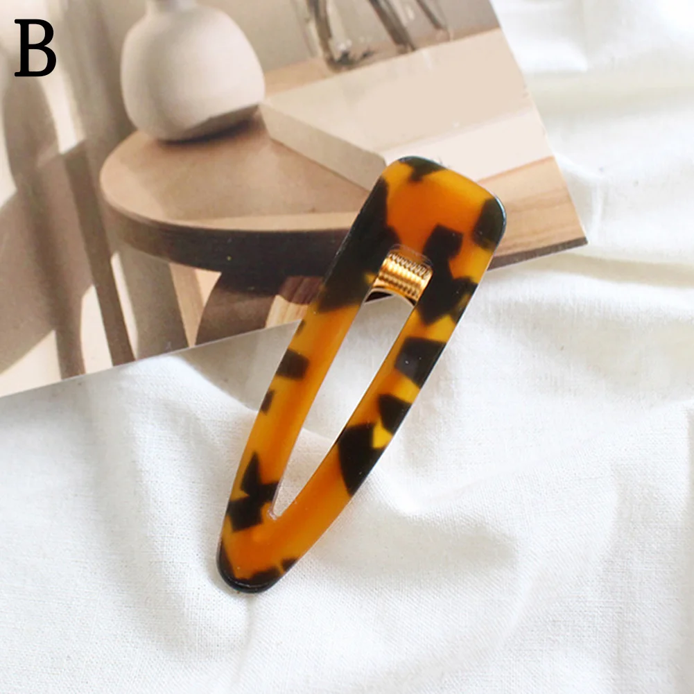 

2019 New Girls Hairpins Leopard Acrylic Geometric Charms Hot Leopard Hairpin Hairs Clips Vintage Bb Clips Barrettes Headwear