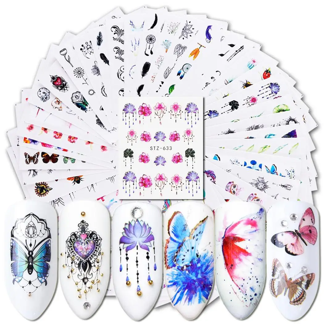 40 шт. модные поделки для дизайна ногтей переводная фольга декорация красоты
