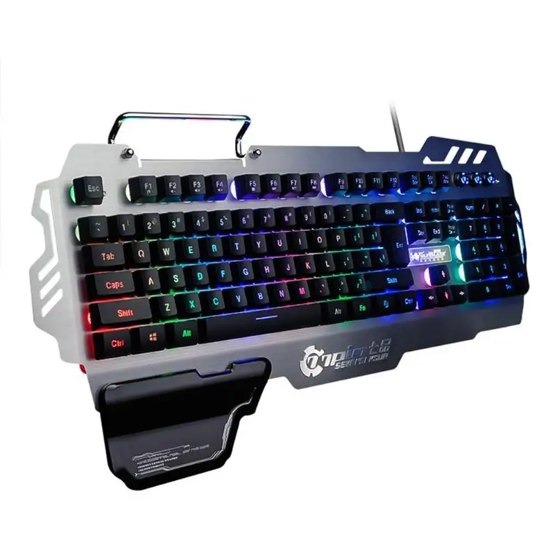 USB Проводная игровая клавиатура RGB светодиодный с подсветкой 104 клавиши