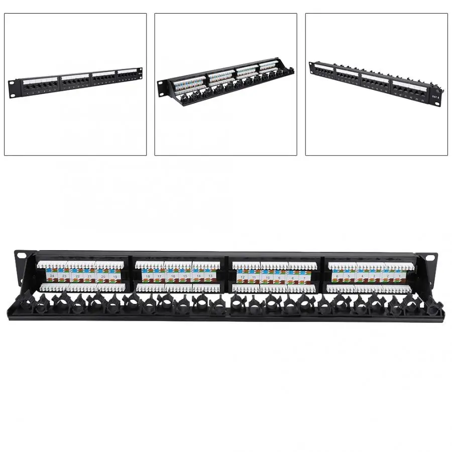 Gold Plated 24 Port Mountable Data Patch Panel High Speed CAT6 CAT-6 Network Cable Rack network tool kit | Компьютеры и офис