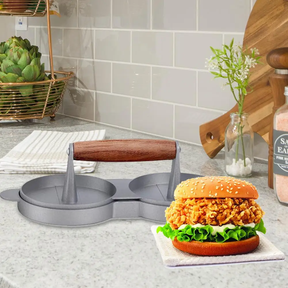 Главная DIY барная посуда кухонные принадлежности 2 отверстия Burger форма для