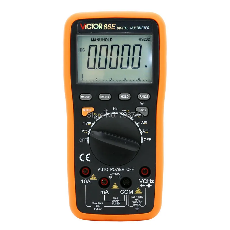 4 разрядный точный мультиметр VICTOR VC86E 1/2 частота емкость температура USB|multimeter