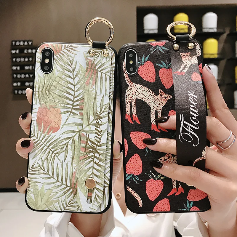 Чехол-браслет для Huawei P30 Pro P20 Lite Мягкий чехол из ТПУ P10 Plus милый с животными |