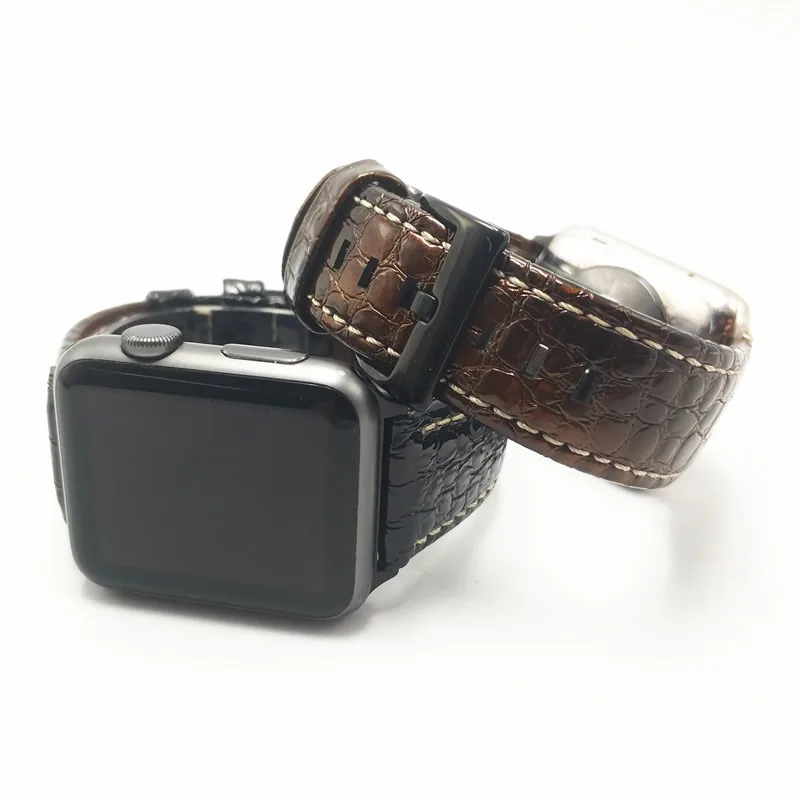 Ремешок AKGLEADER из натуральной кожи под крокодиловую кожу для Apple Watch Series 1 2 3 4 iWatch |
