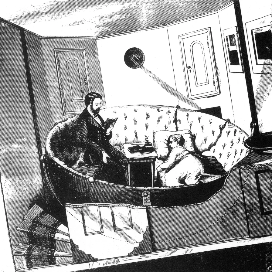 Предупреждение морской болезни 1870 печать плакатов по научному источнику