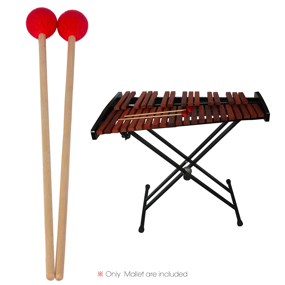1 пара среднего маримба палка молотки Ксилофоны Glockensplel молоток с ручки из бука
