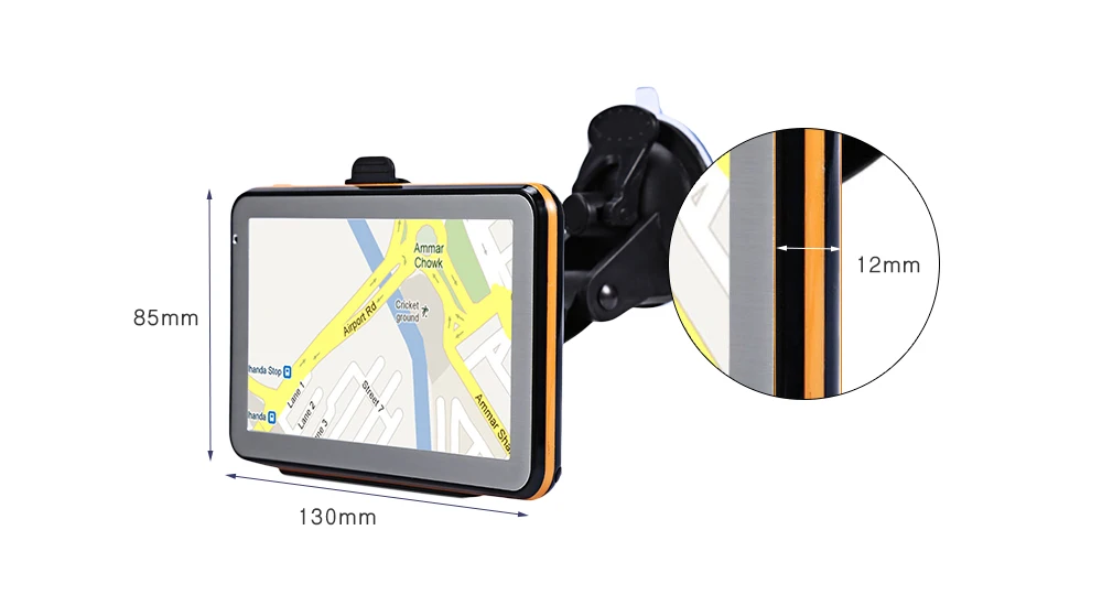 5 дюймов сенсорный HD Автомобильный gps навигатор FM радио Европа карта USB TF Sat Nav