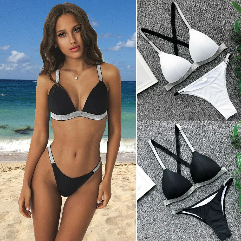 Женский купальник с чашками пуш-ап и бюстгальтером без подкладки | Женская одежда