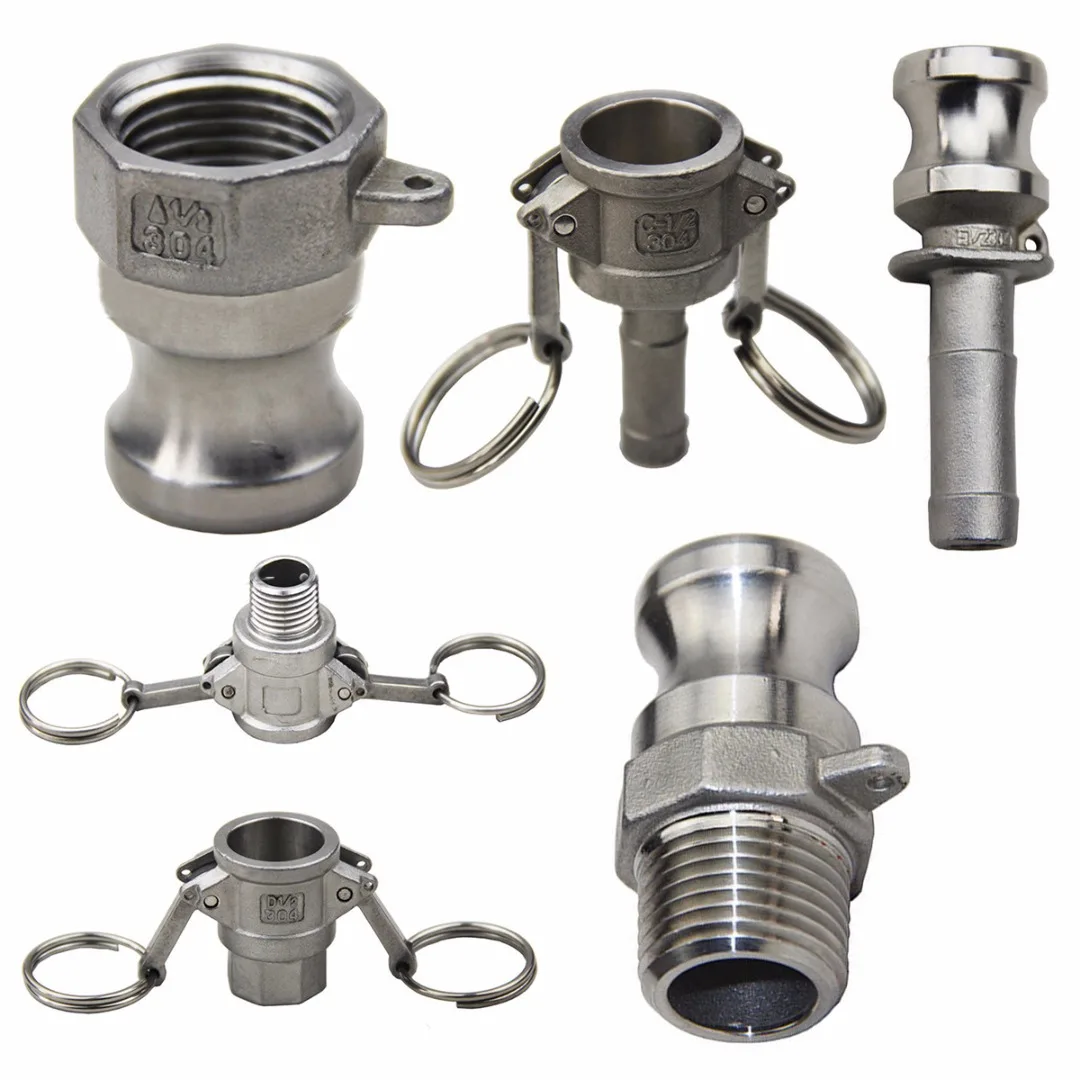 

Mayitr New 304 Stainless Steel Homebrew Camlock Fitting Adapter 1/2" MPT FPT Barb Cam Groove Pipe Fitting For Hose Pumps 1pc