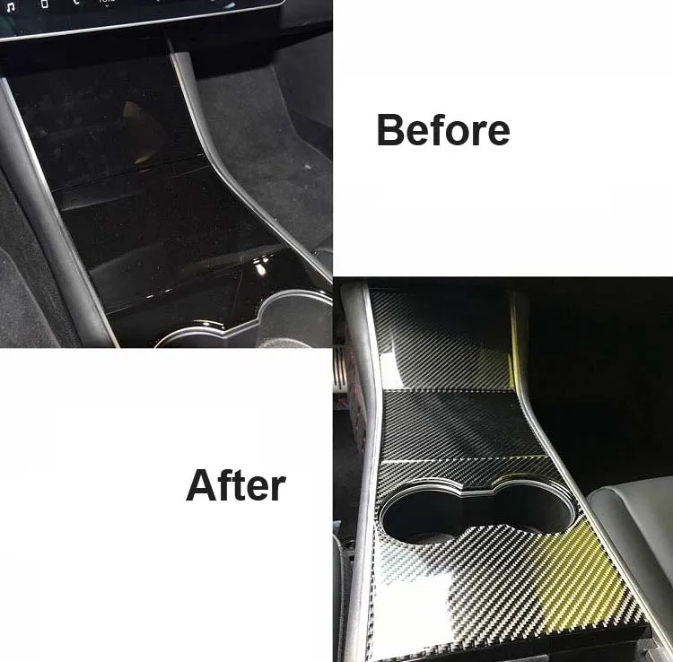 Настоящий углеродный центр управления держатель стакана воды панель отделка