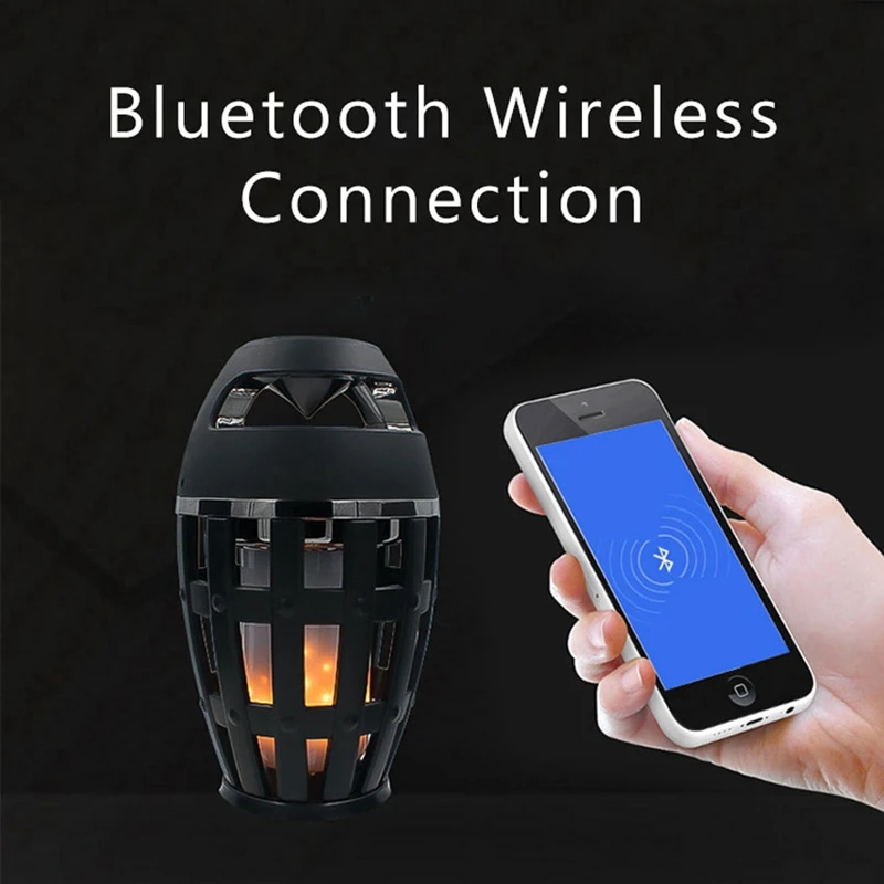 2в1 пламя атмосфера лампа свет Bluetooth динамик Портативный беспроводной стерео с