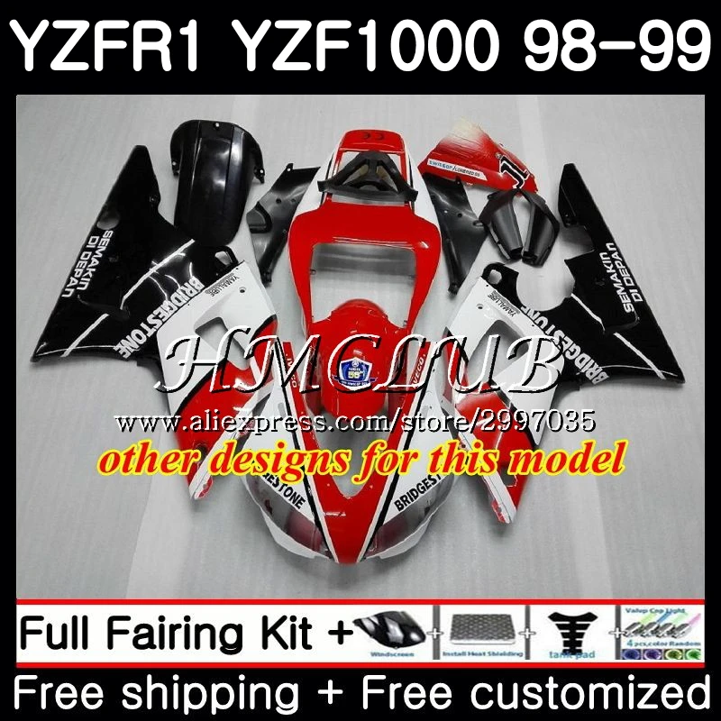 Боди для YAMAHA YZF 1000 YZF1000 R1 1998 1999 рамка 18HC. 0 R 1 YZF-R1 98 99 YZF-1000 YZFR1 обтекатель зеленый