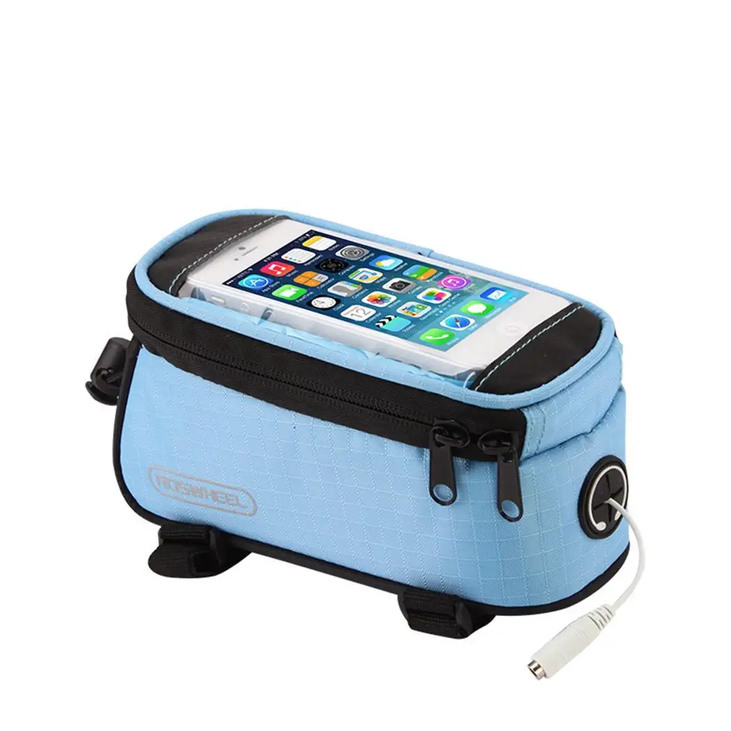 Bicycle Frame Mobile Phone Holder Cycling Contrast Color 4.2inch Phones Letter Bag Commuting Riding | Спорт и развлечения