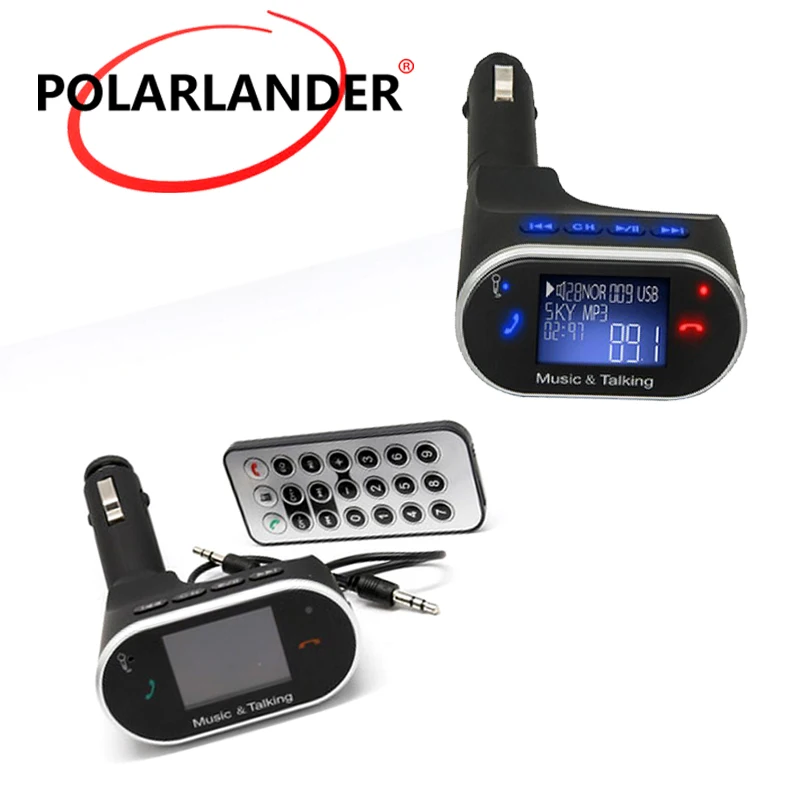 Автомобильный комплект Bluetooth с жк экраном USB TF карта mp3 плеер FM передатчик