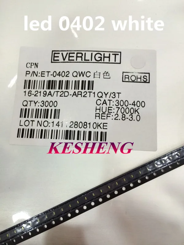 0402 СВЕТОДИОД smd белый SMD LED 1 0*0 5*0 4 мм 1005 Супер яркий 6000 8000K шт|Подвесные лампочки| |