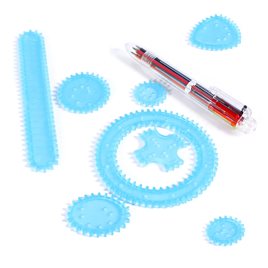 Набор игрушек для рисования Spirograph 8 шт. переключающиеся шестерни и колеса с