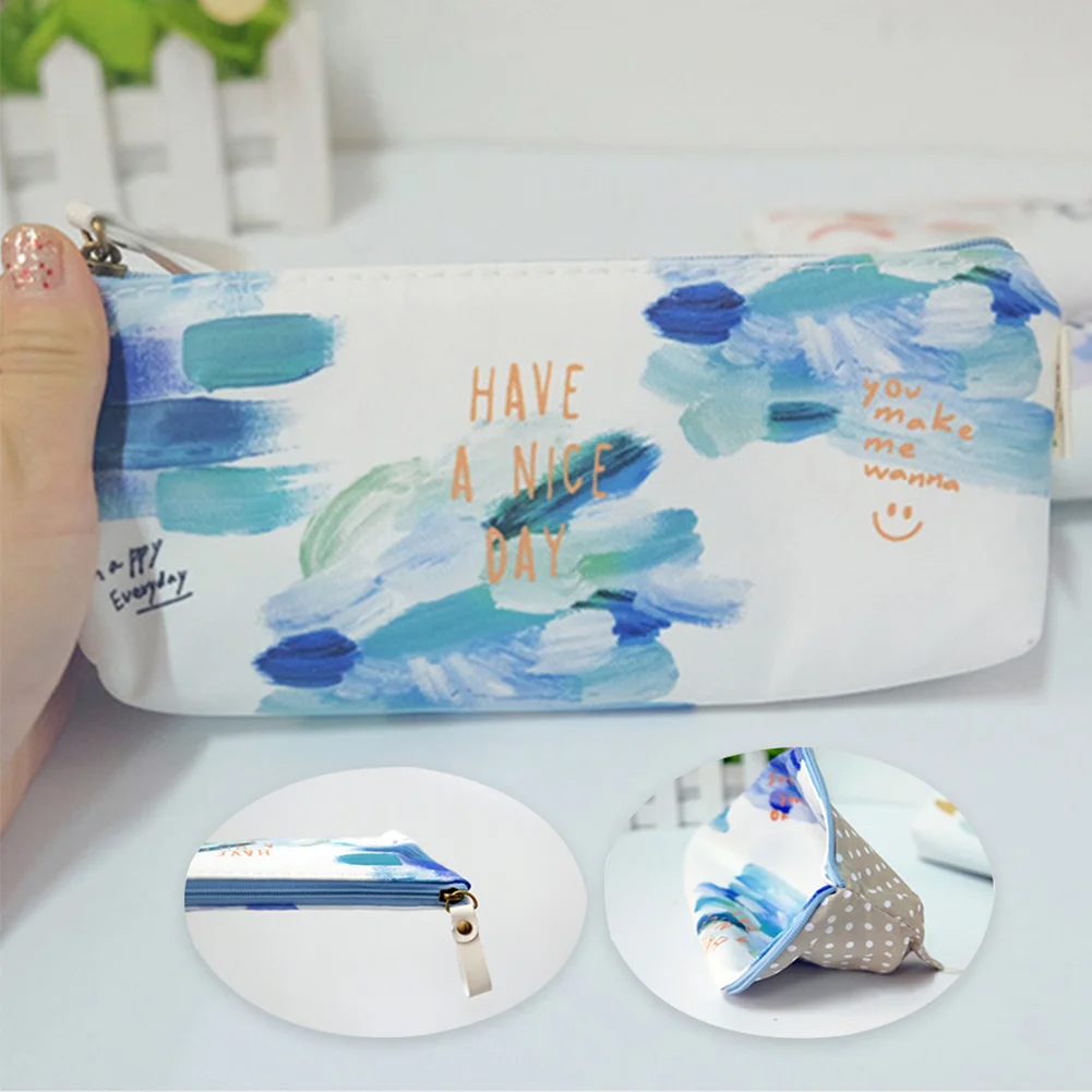 Канцелярские принадлежности для девочек футляр карандашей школьные холст