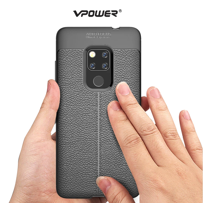 Чехол для Huawei Mate 20 Оригинальный чехол Vpower Lichee с узором Ударопрочный Мягкий