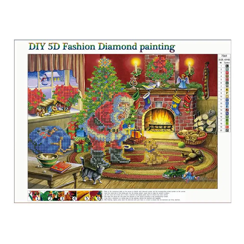5D DIY Алмазная картина &quotРождественский Санта Клаус&quot вышивка крестиком