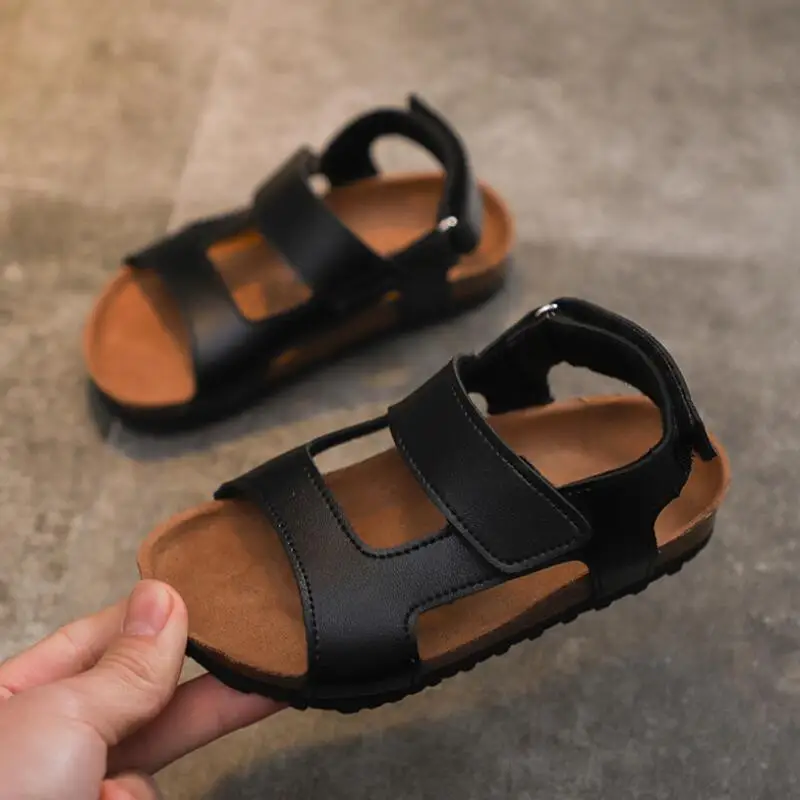 Летние Детские пробковые сандалии модная обувь для мальчиков и девочек - Фото №1