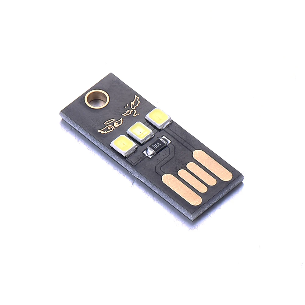 Новый 2 шт. DC 5V 0 W белый/черный корпус белый светодиод/черный и теплый желтый