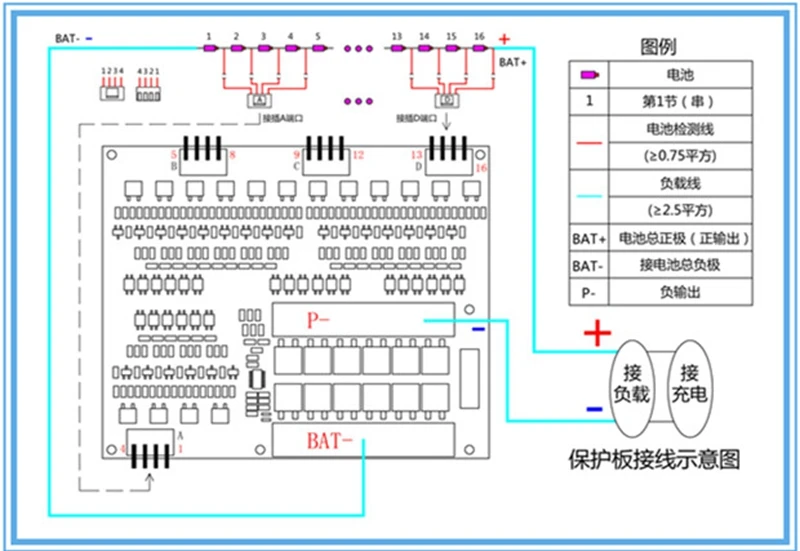 Супер баланс 13s 14s 48v 16s BMS 5A максимальный ток 50A 25A разрядный литиевый Lifepo4