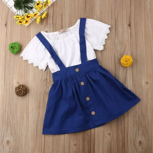 Pudcoco/детская одежда для маленьких девочек комплект одежды белая футболка с