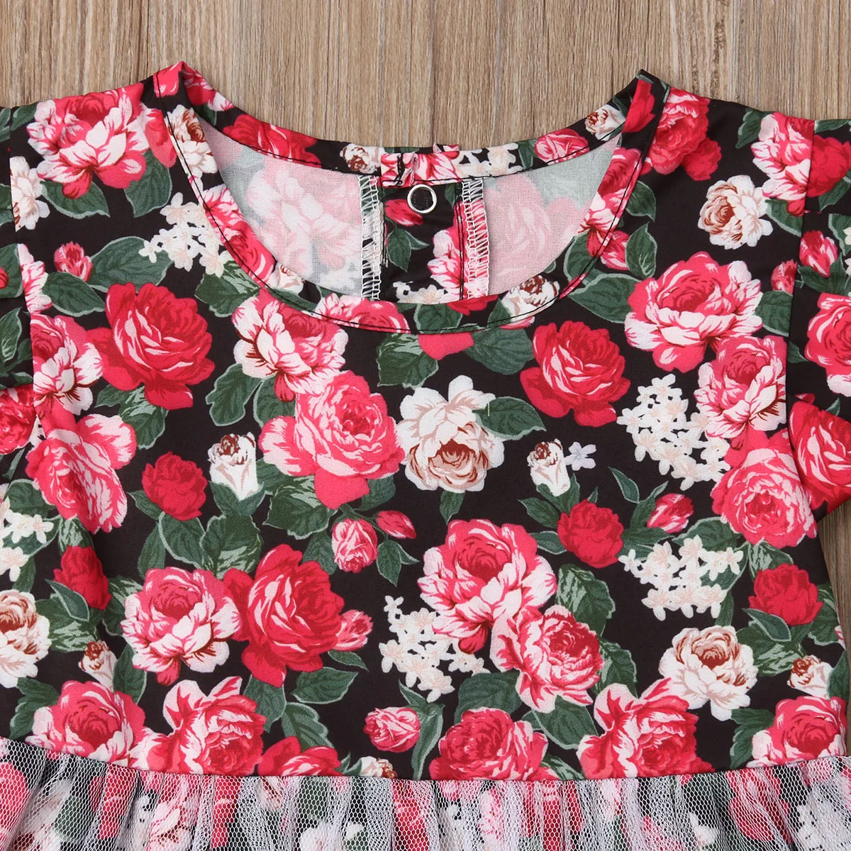 Toddler Kid Baby Girl Costume Floral Dress 2019 Summer Sleeveless Button Lace Tutu Party Dresses Outfit | Детская одежда и обувь