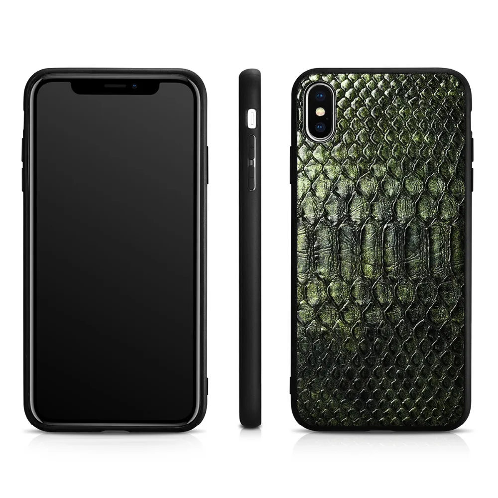 XOOMZ роскошные змеиной кожи чехол для iPhone X XS MAX XR крышка искусственная кожа задняя