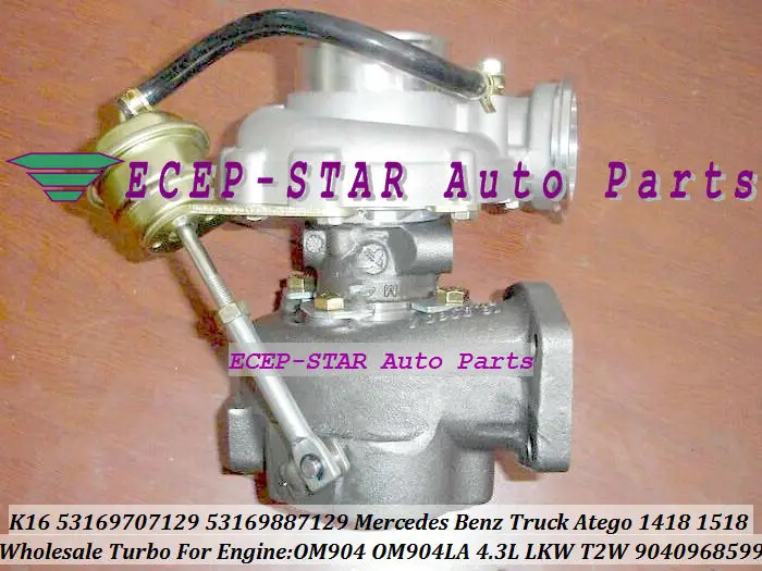 K16 53169707129 53169887129 9040968599 7129 Turbo Turbocharger For Mercede Benz LKW T2W Truck Atego 1418 1518 OM904 OM904LA 4.3L |