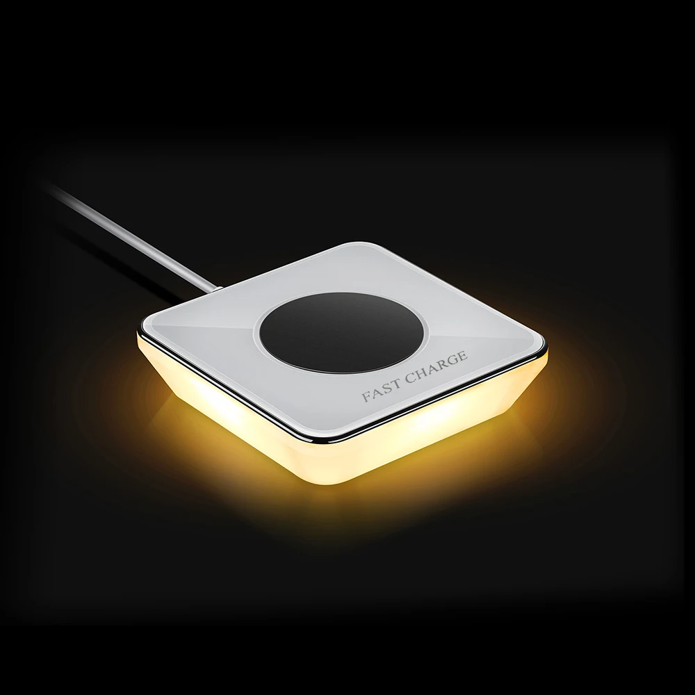 LED Night Lamp Qi Wireless Charger Fast Charging Pad Dock for Phone Charge Induction | Лампы и освещение