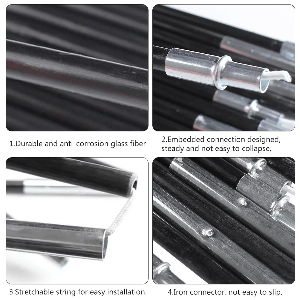 

Outdoor Camping Tent Rod Tent Poles Spare Glass Fiber Tent Support Poles Sunshelter Support Rods Awning Frames Kit