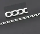 Прекрасные Посеребренные цепи 10 м с открытыми звеньями 5x3,3 мм (B09582)