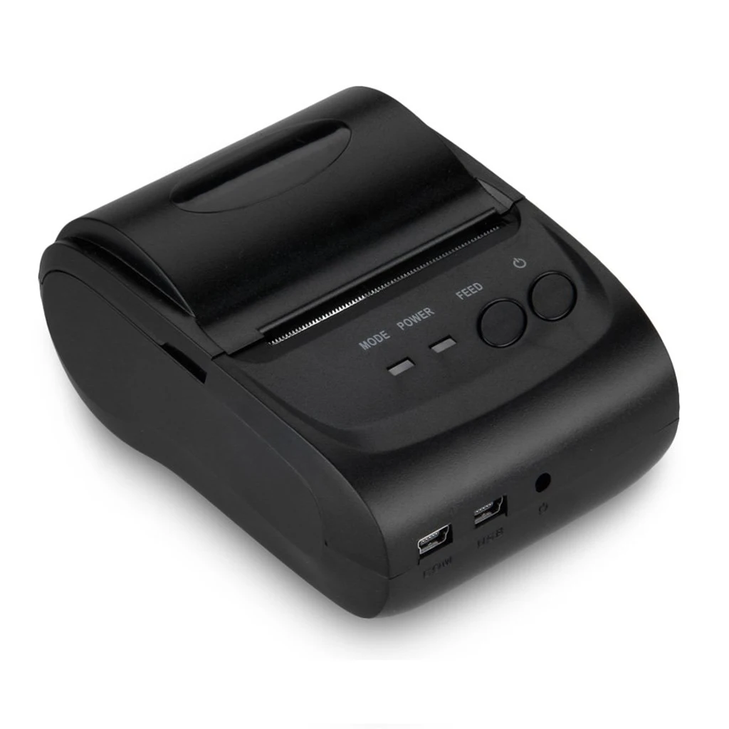 Новый беспроводной Bluetooth 58 мм POS чековый термопринтер ESC черный Мини USB