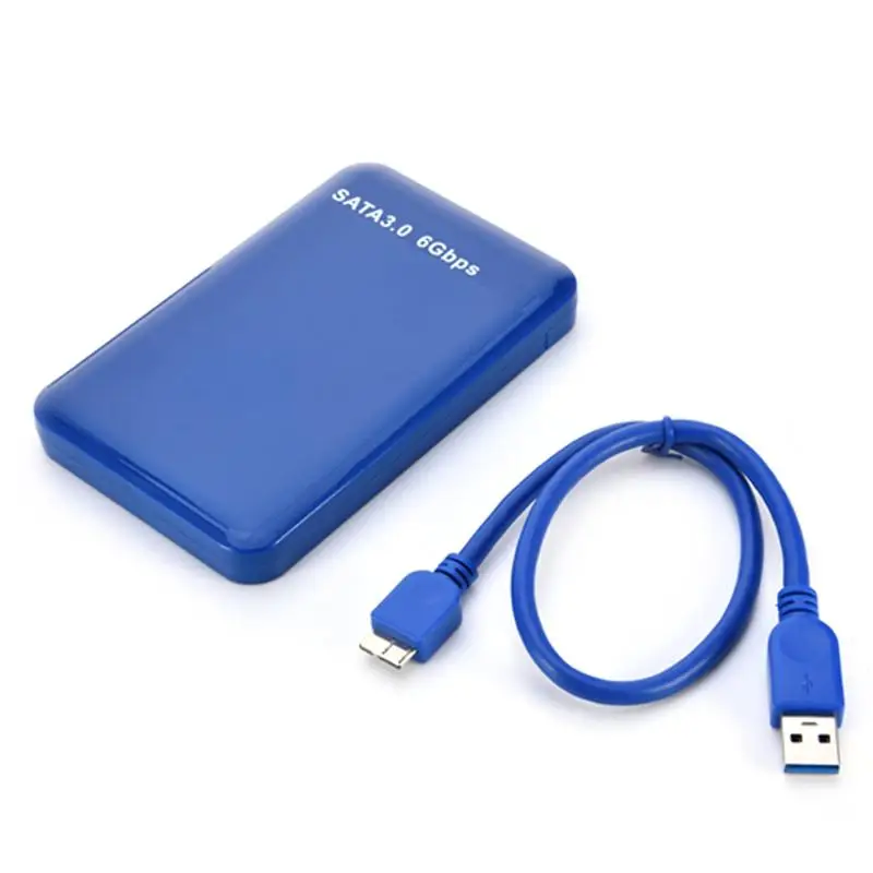 Синий Жесткий диск 2 5 дюйма USB SATA3.0 HDD внешний 6 Гбит/с поддержка протокола UASP 3 ТБ |