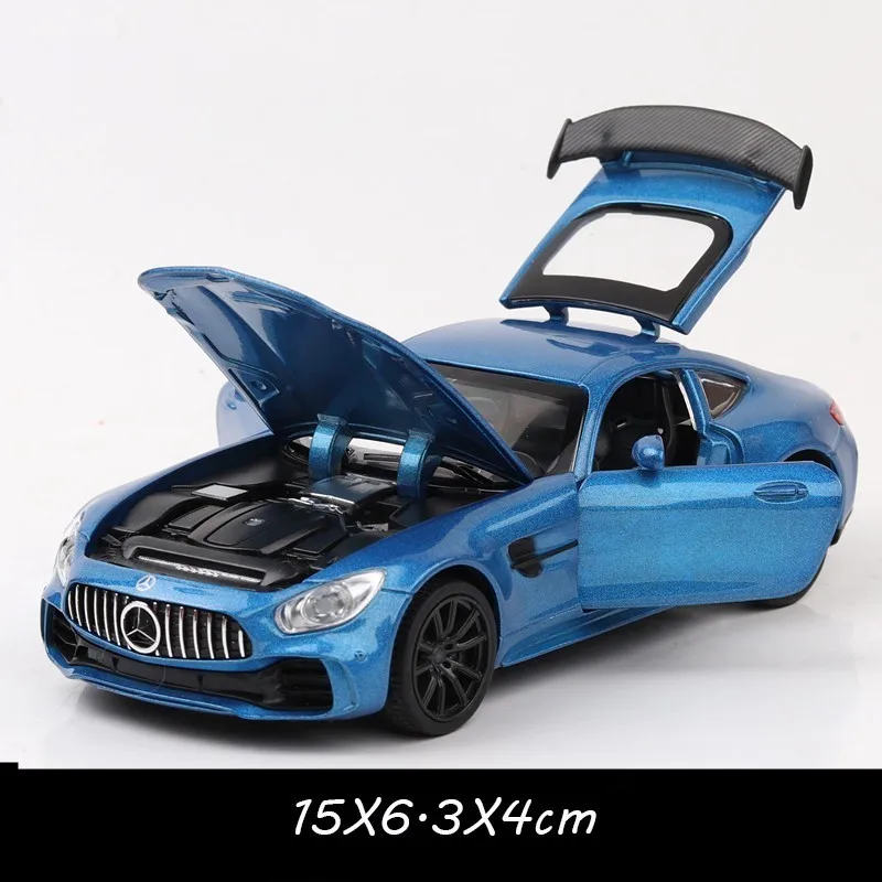 

1:32 Alloy Bens GTR AMG Pull Back Diecast Super Car Model Sound Light Vehicles Toys For Children Oyuncak Araba Birthday Gifts