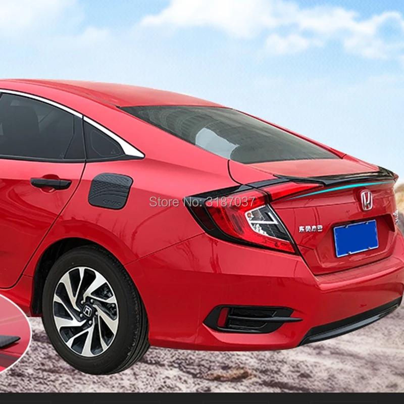 Спойлер для Honda Civic 10 2016 2017 АБС пластик неокрашенный Задняя Крышка багажника