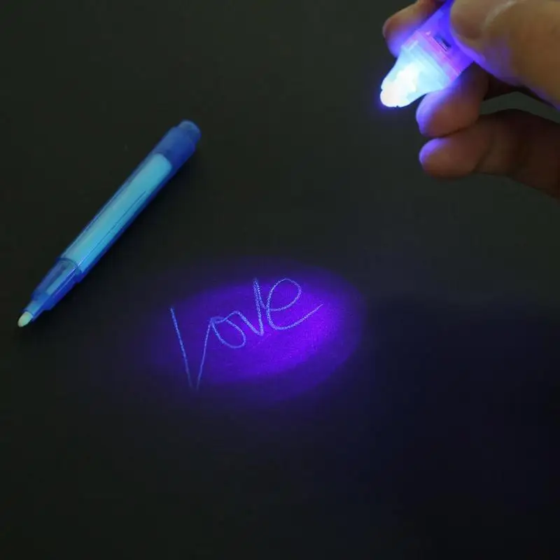 Luminous Light Pen Magic 2 In 1 UV Black Combo Drawing Invisible Ink Novelty Fun Learning Education Toys For Children | Игрушки и хобби