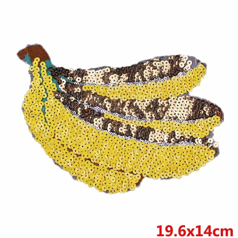 Праджня фрукты блестками патч Пришивные типа &quotбанан&quot нашивки ананасы для