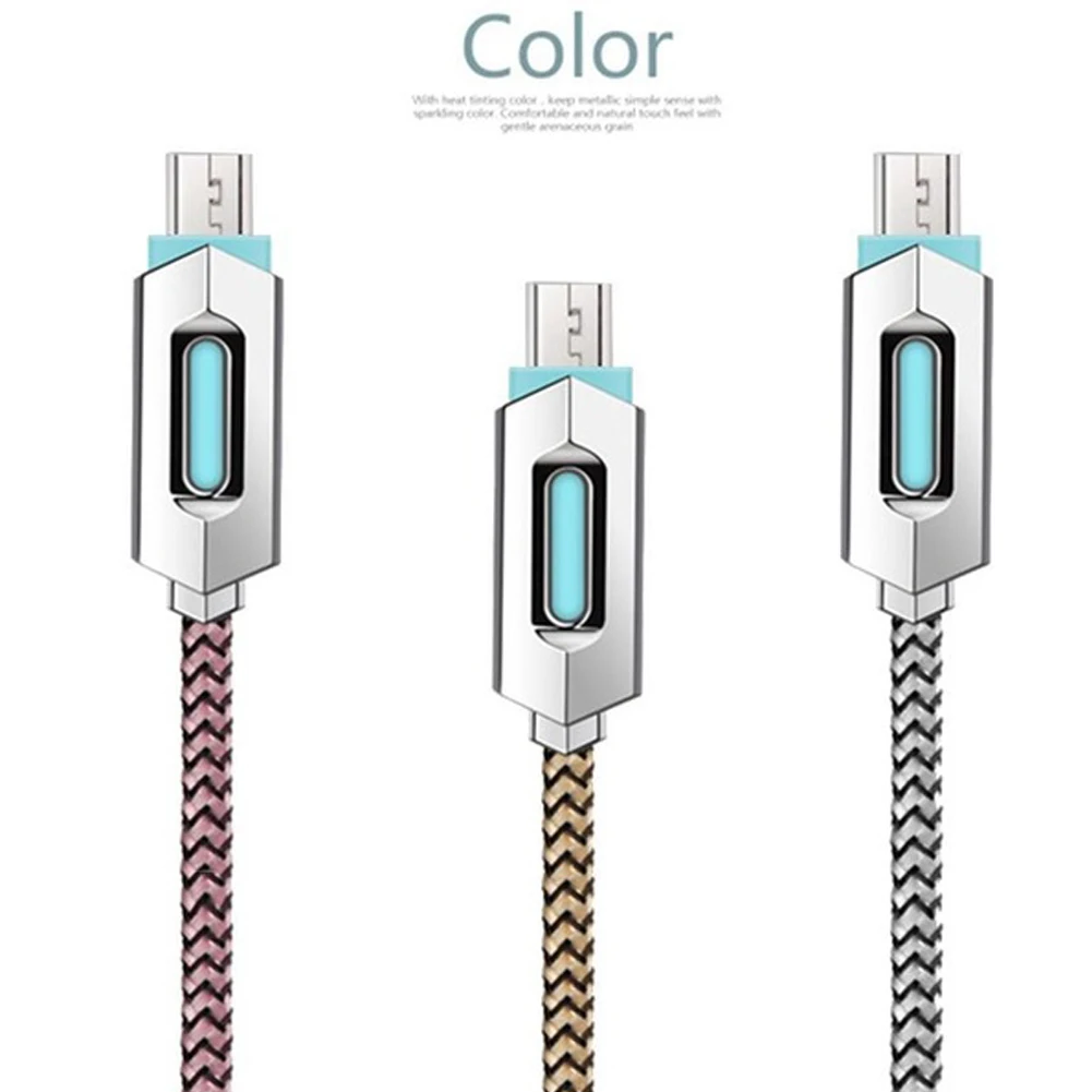 Weave LED Light Sync Data Cable Luminous Micro USB Fast Charger Cord for Samsung Galaxy Android &amp | Электроника