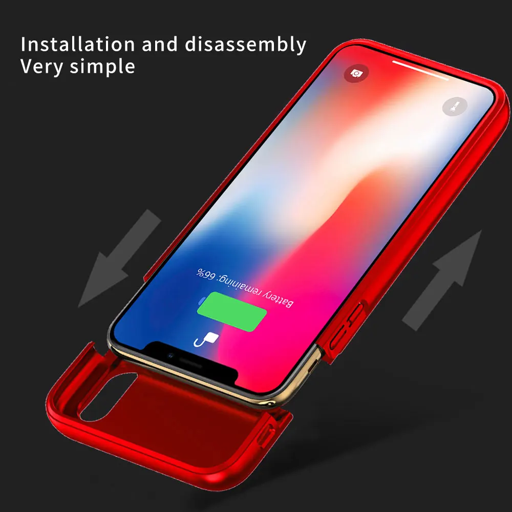 KISSCASE 3000 мАч зарядное устройство чехол для iPhone Powerbank перезаряжаемый телефона