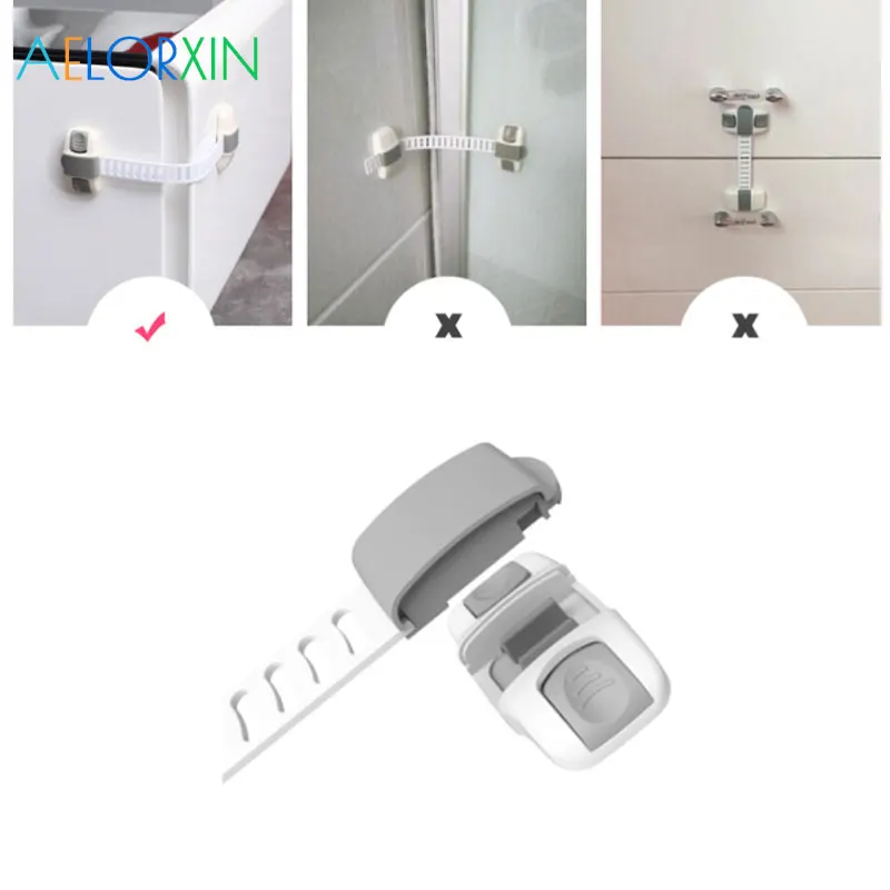 Cerradura de seguridad para beb&eacute;, caj&oacute;n/nevera/armario/inodoro, protecci&oacute;n de Castillo para ni&ntilde;os, cerradura de seguridad para ni&ntilde;os, novedad-1